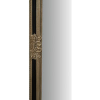 Wall-mounted and wall-hung vertical/horizontal mirror L90xPR4xH120 cm silver and black antiqued finish