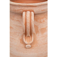 UMBRELLA STAND, AMPHORA/JAR WITH TERRACOTTA RINGS HANDMADE ON THE LATHE FOR PLANTS AND FLOWERS. L38XPR33XH45 CM
