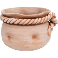 Terracotta Basket Pot Flower Pot Planter Container for Garden, Terrace Balcony Supplies. L35XPR32XH25 CM Made in Italy