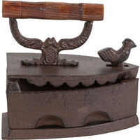 Cast iron made antiqued rust finish iron shaped Made in Italy