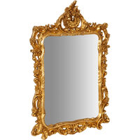 WOOD WALL MIRROR GOLD FINISH MADE IN ITALY