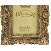 Resin antiqued gold finishing vertical/horizontal photo frame