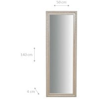 Wall-mounted and wall-hung vertical/horizontal mirror L50xPR4xH140 cm antique silver finish