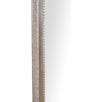 Wall-mounted and wall-hung vertical/horizontal mirror L50xPR4xH140 cm antique silver finish