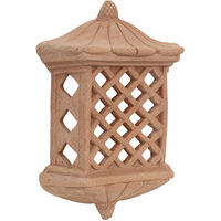 Lantern Wall Lamp Hanging Terracotta 100% Made in Italy for garden outdoor and indoor use