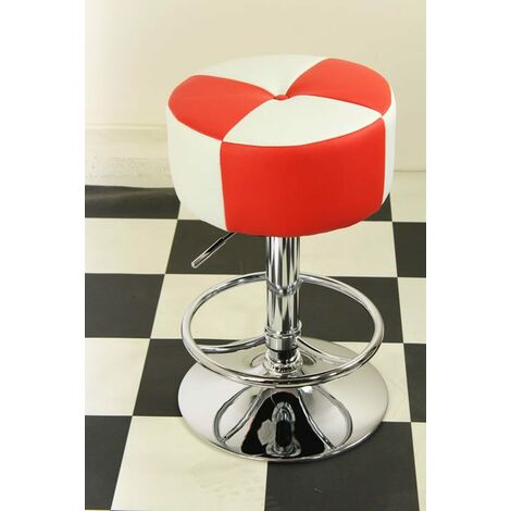 Red and white online bar stools