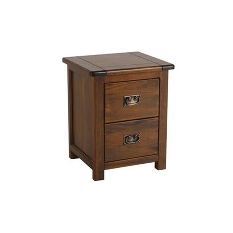 small dark wood bedside tables