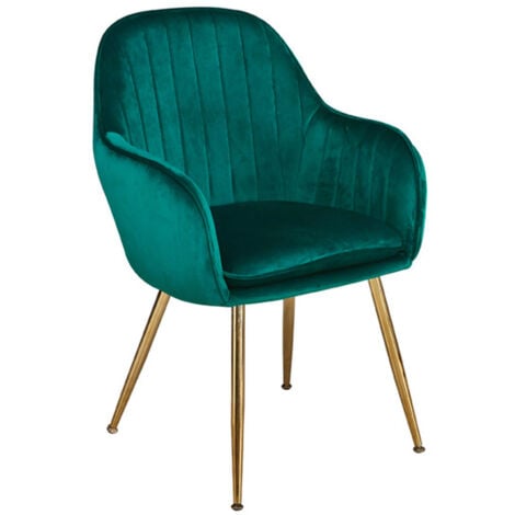 Emerald green chair with deals gold legs