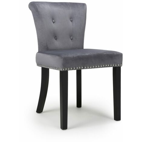 Windsor Velvet Grey Accent Chair - Grey