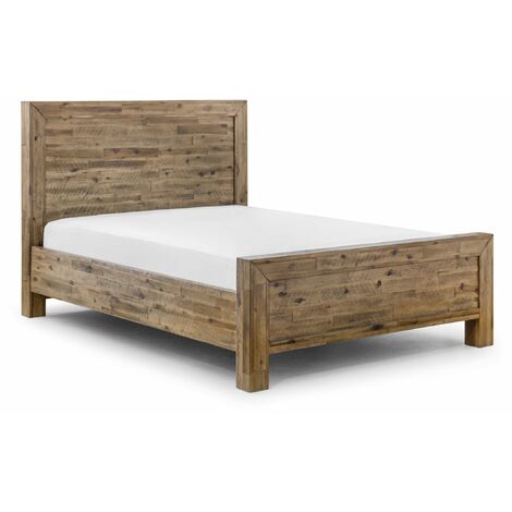 Compton Bed Solid Acacia Oak Finish Brown Solid Wood