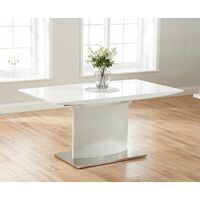 Helix Large Extending White High Gloss Table - White