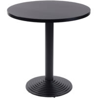 Mayosi Round Coffee Table Base Black Medium Coffee Beech 600mm diameter