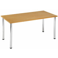 Fabizona Chrome Table Rectangular - Small Or Large Table Tops White Laminate 1000x600mm Rectangular