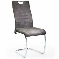 Tamar Le Suede Effect Dark Grey Chair