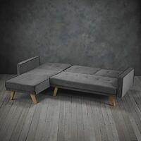 Whiton Corner Sofa Bed Grey