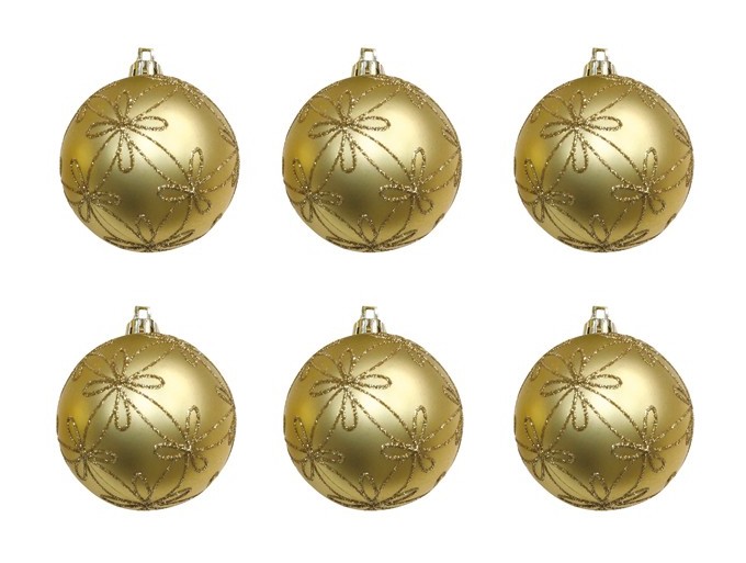 Bolas Decoradas Oro BL/6 GUIRMA