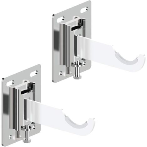 Coppia di Fissaggi per radiatore tubolare con regolazione verticale - Ideali per pareti a cartongesso e muro standard - per 3 Colonne