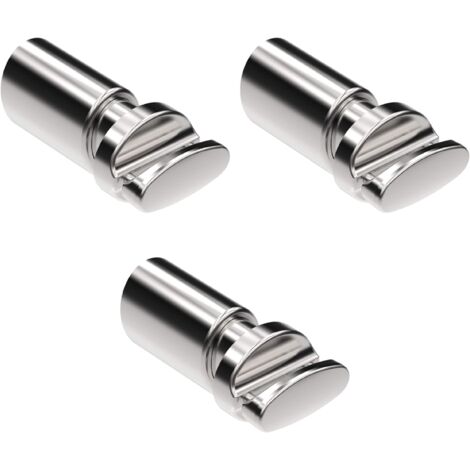 3 Mensole in ABS per radiatori scaldasalviette a tubi piatti - Dimensione sezione tubo piatto 10 mm, distanza tra i tubi minimo 5 mm - Tenuta 90 Kg - Cromato - 3 pezzi