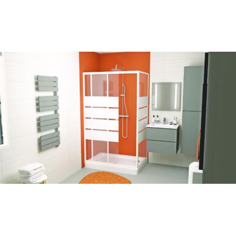 ONDEE ZEN - Receveur de douche CERA 2 - 90 x 70 cm - Céramique - Blanc