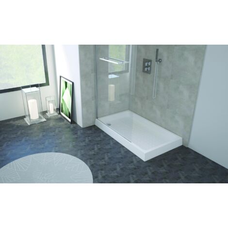 ONDEE ZEN - Receveur de douche CERA 2 - 120 x 70 cm - Céramique - Blanc