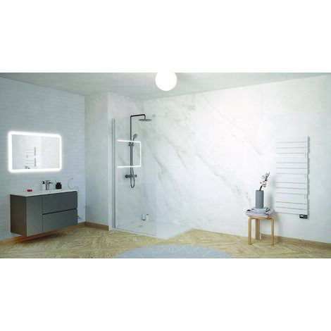 ONDEE ZEN - Panneau mural DEKORPANO - Marbre gris Brillant- EVENA - 1,2m x 2,55m x 4mm