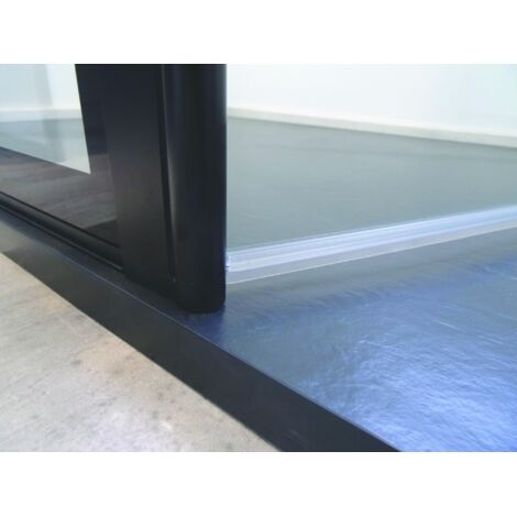 ONDEE - Déflecteur 40cm - A fixer sur parois 8mm - Verre trempé - Transparent - Chromé - Bricolage