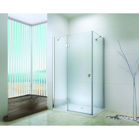 ONDEE ZEN - Porte de douche pivotante FRISCO - Finition Chromé - Transparent - 120x194,5cm (1/3)