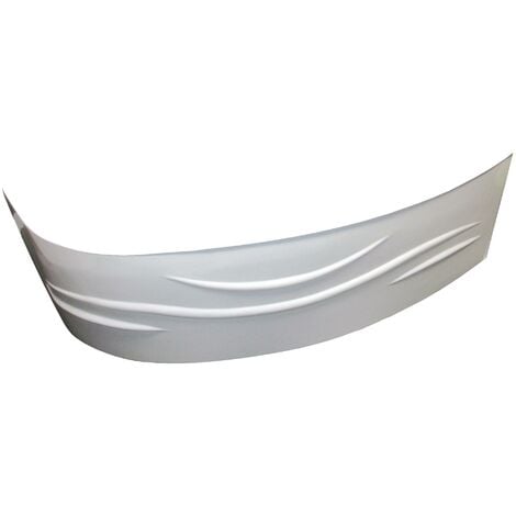 Tablier de baignoire Droite FANY - Tablier motif vague 160x90cm - ABS - Blanc