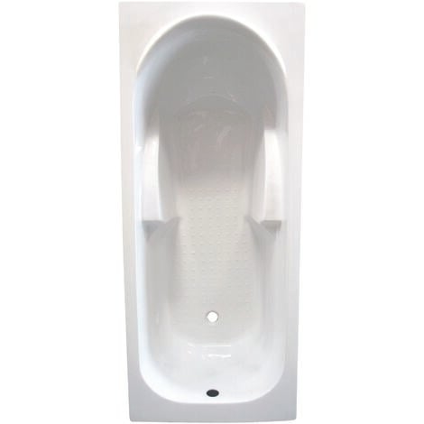 Baignoire FANY - Bac rectangulaire 170x75cm - ABS et Acryl renforcé 3mm - Blanc