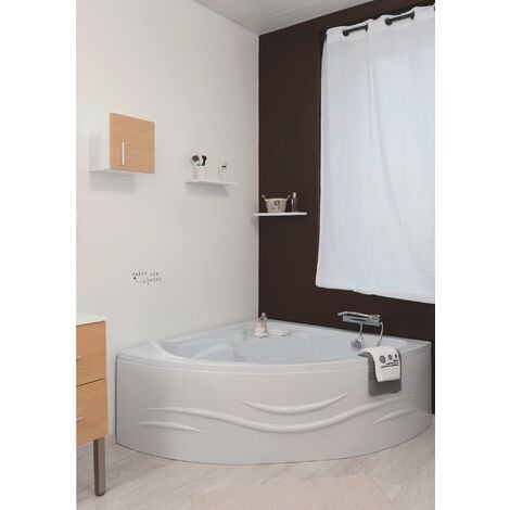 Baignoire Fany Baignoire D Angle 135x135cm Abs Et Acryl Renforce 3mm Blanc