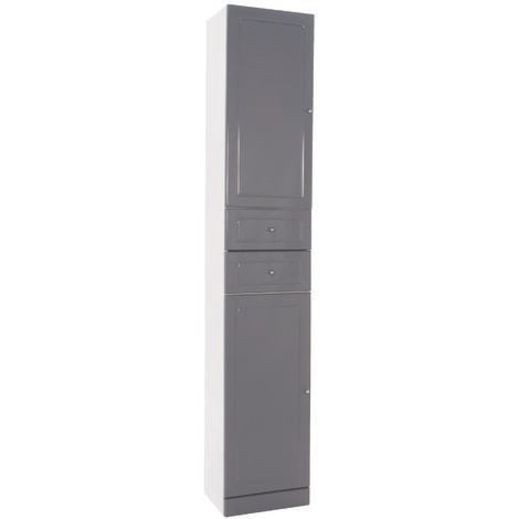 Colonne à poser TOLEDE - 35cm - Gris - PVC brillant - Livré en kit