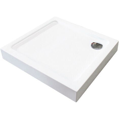 Receveur LARY - Antidérapant - 90x90X13cm - Acrylique - Blanc - Blanc
