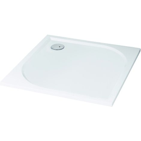Receveur de douche HESTIA - Antidérapant - 80x80cm - Résine - Blanc - Extra-plat