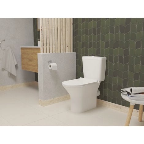 Pack WC Universel sans bride ADI 2 - H77xl37xP63,5cm - Céramique blanche
