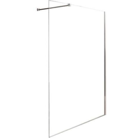Ondee – Paroi de douche italienne 140x200cm – Verre trempé 8mm transparent – Traitement anticalcaire – Montage réversible