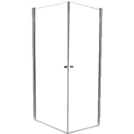 ONDEE ZEN - Porte de douche FRISCO - Finition Chromé - Accès Angle - Transparent 90x194,5cm (1/5)