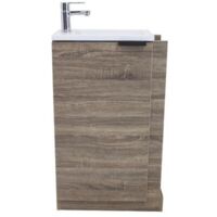 ONDEE ZEN - Lave-mains WOODY - 57cm - Bois - Mélaminé - Livré en kit