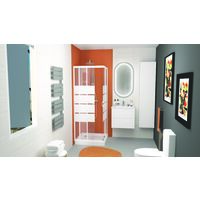 ONDEE ZEN - Receveur de douche CERA - Picots Antidérapants - 80x80x9cm - Grès - Blanc