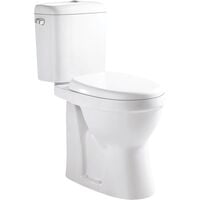 Pack WC ALTI sans bride Sortie Horizontale - H85,5xl36,5x66cm -Céramique blanche - Blanc