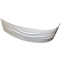 Tablier de baignoire Gauche FANY - Tablier motif vague 160x90cm - ABS - Blanc - Blanc