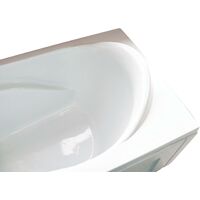 Baignoire FANY - Bac rectangulaire 140x70cm - ABS et Acryl renforcé 3mm - Blanc - Blanc