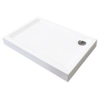 ONDEE ZEN - Receveur de douche LARY - Antidérapant - 80x120X13cm - Acrylique - Blanc