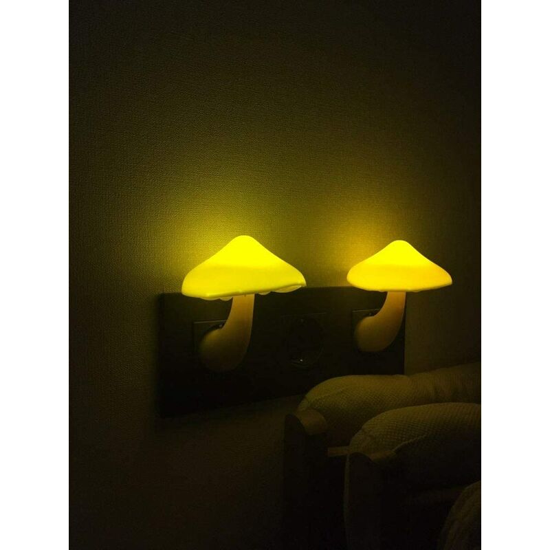 Heimdekoration Flur Nachtlicht für Schlafzimmer an der Wand steckbar mehrfarbig LED-Nachtlicht mit Pilz Treppe 