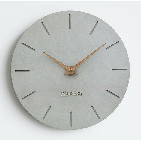 LangRay Wanduhr ohne Tickgeräusche die Uhr ohne Sekundenzeiger Absolute Ruhe lautlos 12"(29cm×29cm), Ideale Wohnaccessiores (Grau3) - Grau