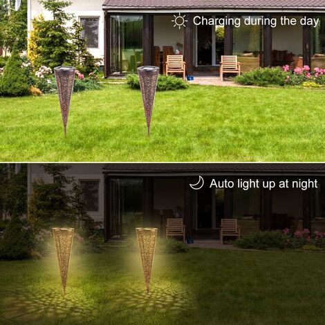 Solarlampen für Außen, NKW LED Solarlampe Garten IP65 Wasserdichte  Gartenlaterne Licht Solar laterne Gartenlicht Deko für