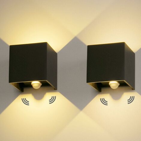 12W LED Außenleuchte mit Bewegungsmelder Wand-Lampe Innen/Aussen Sensor Licht 