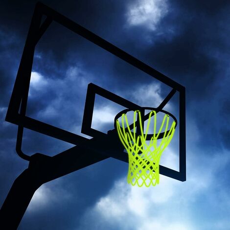 Leuchtend Basketballnetz Leuchten im Dunkeln Basketballkorbnetz Spiele Ballnetz 