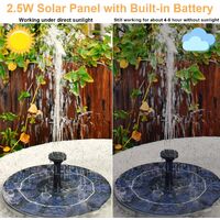 Mini Solar Springbrunnen Solarpumpe Wasserspiel Monokristalline Panel für 