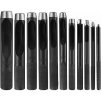 Hohllederstanzer 11 Stück Rundstahl Hohlstanzer Lederhandwerk Hohllocher Werkzeuge 1-11mm für Leder Uhrenarmband Leinwand