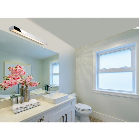 Applique pour miroir salle de bains Spot Aluminium,Diffuseur acrylique  Chrome 1 ampoule cm